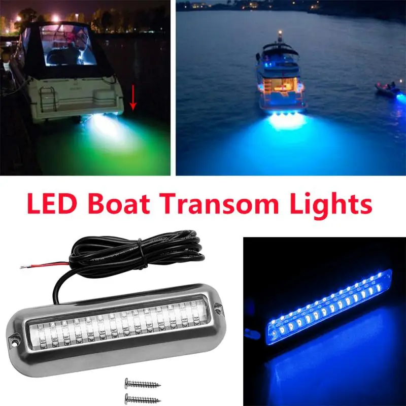 80W LED Boat Transom Lights 12V 27 42 Led Fishing Deep Drop Underwater Light Lure Bait Night Finder Lamp | Автомобили и мотоциклы