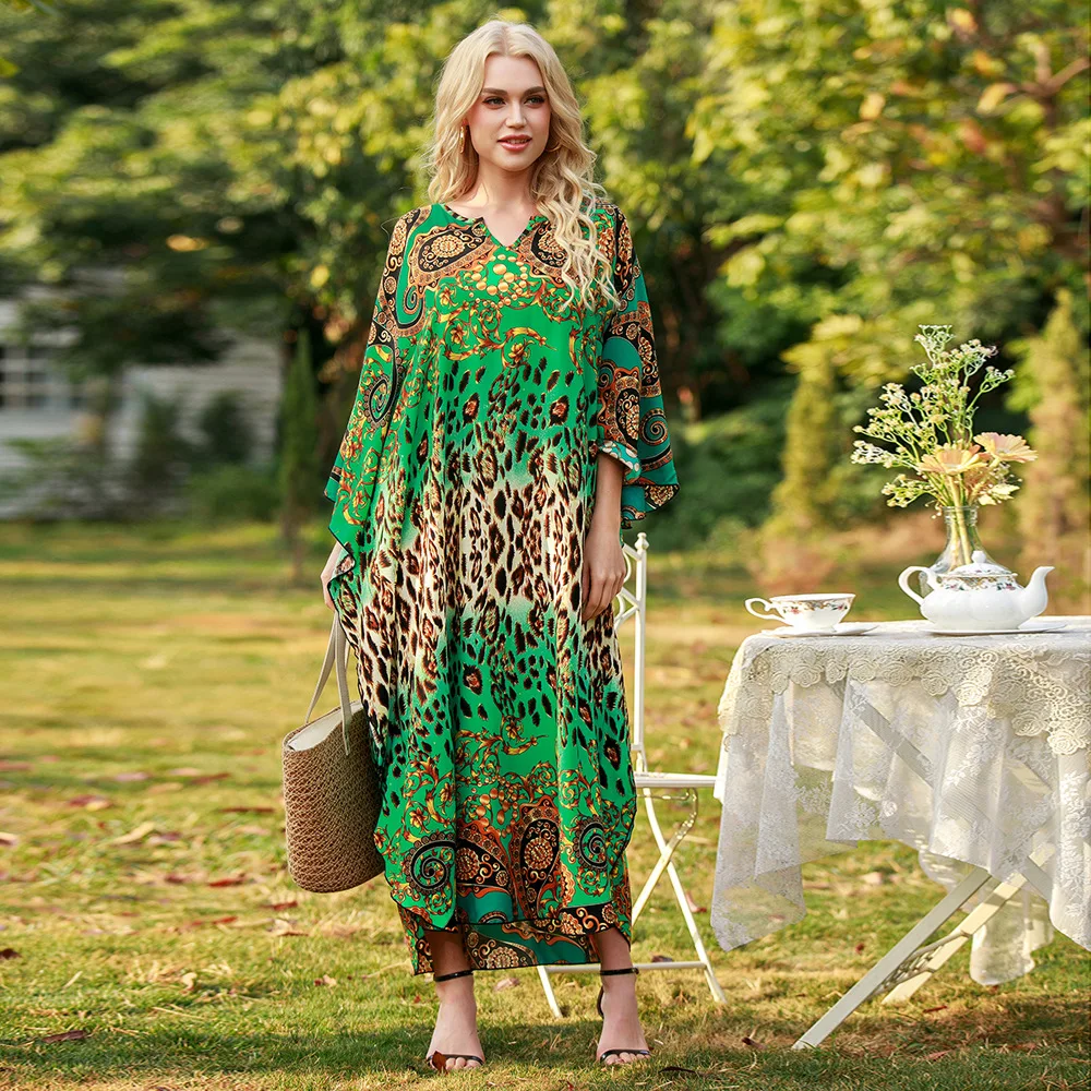 Lugentolo Green Print Dress Women Batwing Sleeve Loose Round Necj Summer Fashion Loose Office Lady Maxi Dresses for Women
Lugentolo Green Print Dress Women Batwing Sleeve Loose Round Necj Summer Fashion Loose Office Lady Maxi Dresses for Women