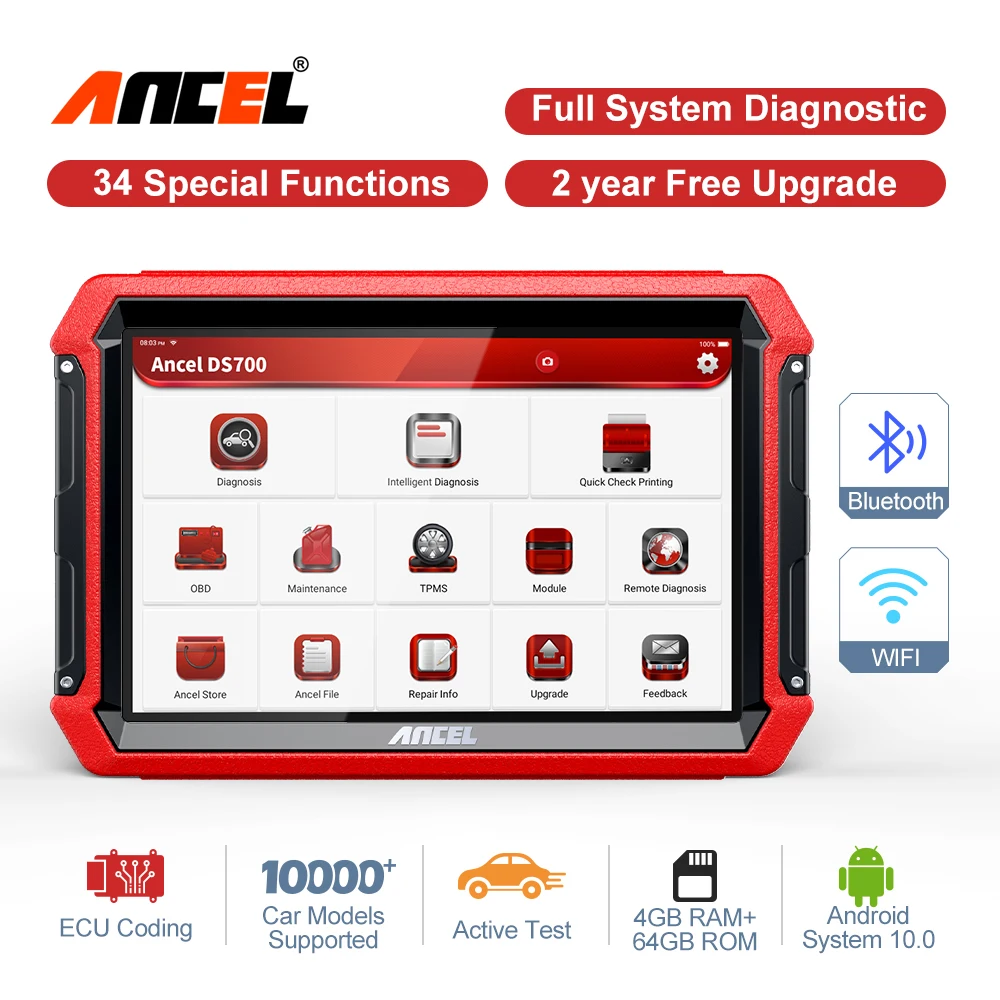 ANCEL DS700 OBD2 Scanner Diagnostic Tools Full System Bi-Directional Control Adjust DPF Injector TPMS Free Update Car Scanner
ANCEL DS700 OBD2 Scanner Diagnostic Tools Full System Bi-Directional Control Adjust DPF Injector TPMS Free Update Car Scanner