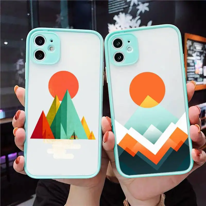 Art painting Mountain sun print Phone Case For iPhone 13 12 11 Mini Pro XR XS Max 7 8 Plus X Matte transparent blue Back Cover
Art painting Mountain sun print Phone Case For iPhone 13 12 11 Mini Pro XR XS Max 7 8 Plus X Matte transparent blue Back Cover