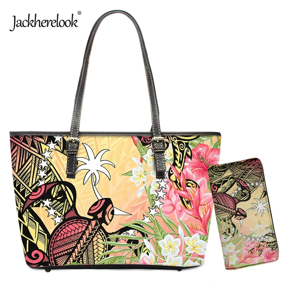Jackherelook Women's Bag Chuuk Sea Turtle Plumeria Polynesian Pattern Female Tote Shoulder Handle Bag Clutch Wallet 2pcs/Set
Jackherelook Women's Bag Chuuk Sea Turtle Plumeria Polynesian Pattern Female Tote Shoulder Handle Bag Clutch Wallet 2pcs/Set
