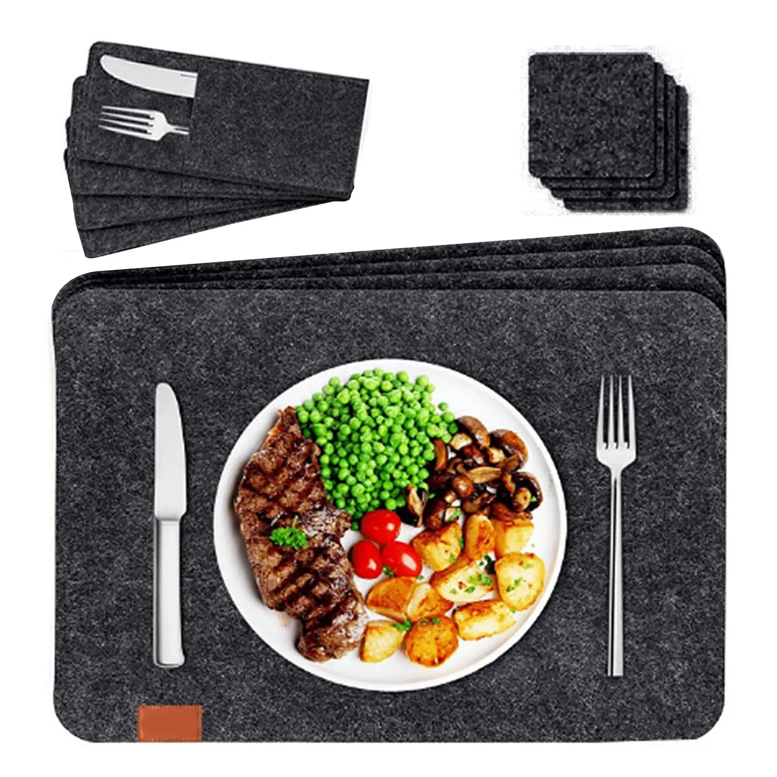 18PCS/Set Rectangle Felt Table Placemats Heat-insulated Washable Non-Slip Coaster Kitchen Table Mats Set for Dining Table
18PCS/Set Rectangle Felt Table Placemats Heat-insulated Washable Non-Slip Coaster Kitchen Table Mats Set for Dining Table