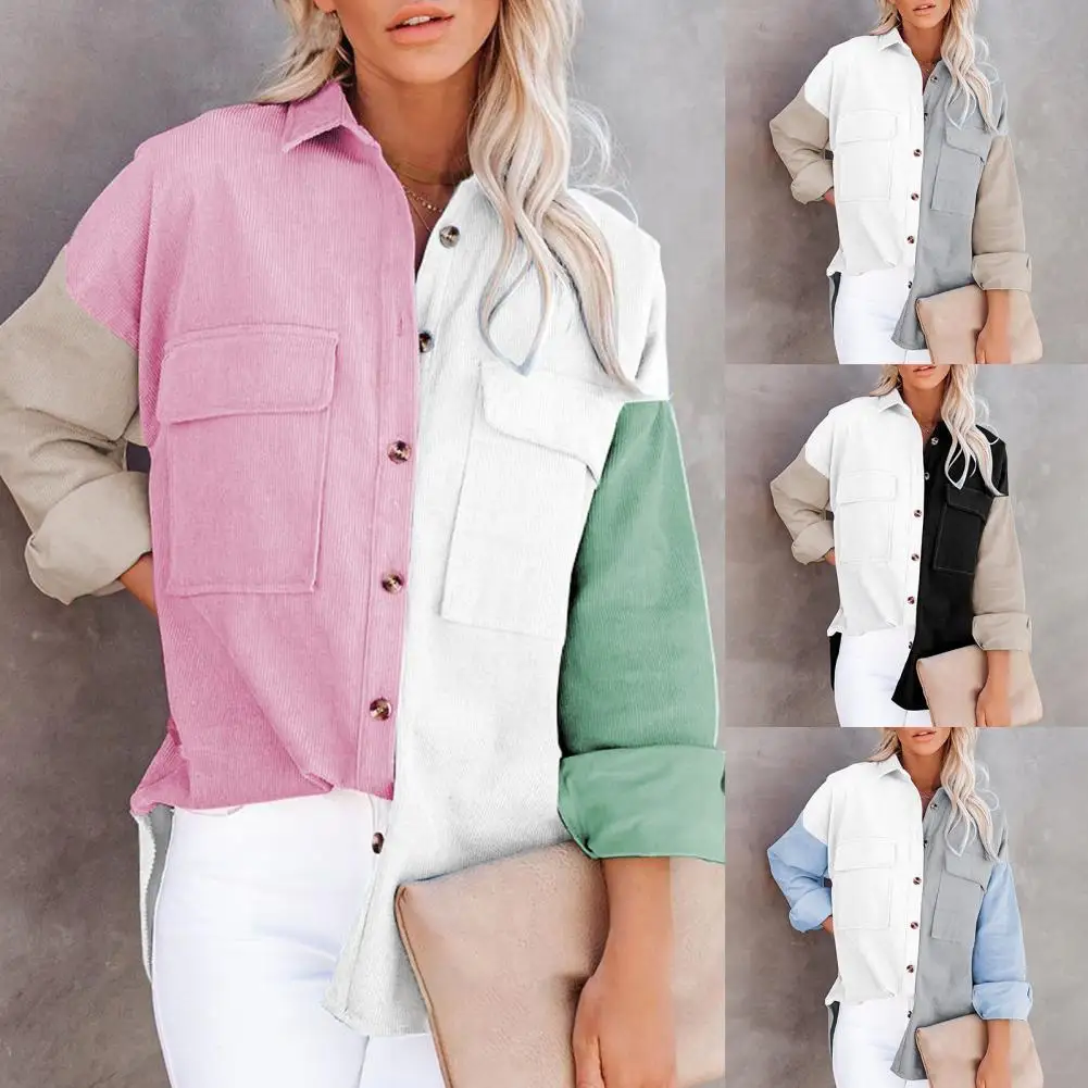 Модная женская блузка на осень и зиму, однобортная рубашка с отложным воротником и длинным рукавом контрастных цветов для повседневной нос...
Модная женская блузка на осень и зиму, однобортная рубашка с отложным воротником и длинным рукавом контрастных цветов для повседневной нос...