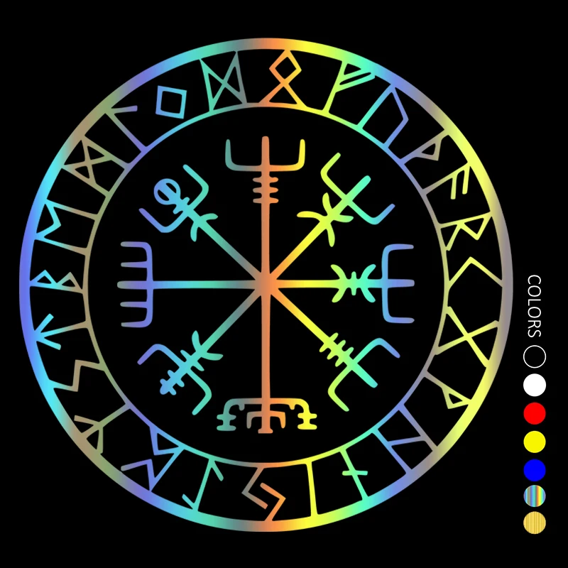 Modified Protection Runes Vegvisir Compass Meval car decal waterproof stickers on rear bumper window KK13*5cm
Modified Protection Runes Vegvisir Compass Meval car decal waterproof stickers on rear bumper window KK13*5cm