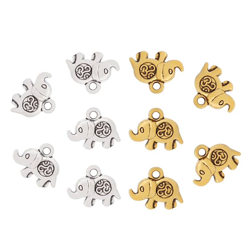 50 Pieces Tibetan Silver/Gold Color 3D Elephant OM Symbol Charms Pendants Beads 2 Sided for Necklace Jewelry Making Accessories
50 Pieces Tibetan Silver/Gold Color 3D Elephant OM Symbol Charms Pendants Beads 2 Sided for Necklace Jewelry Making Accessories
