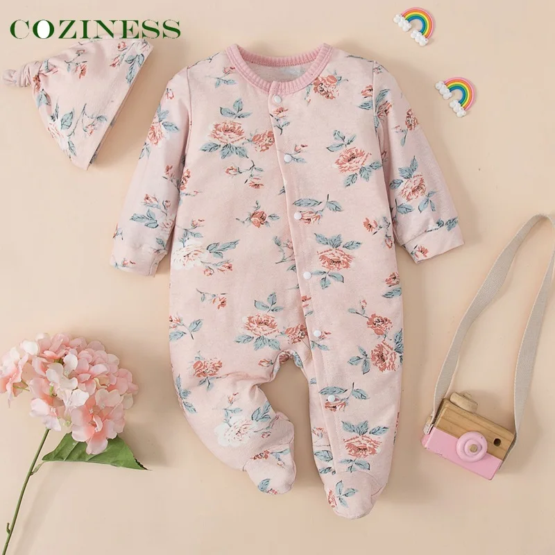 COZINESS Baby Rompers Retro Pink Print Wrap Foot Spring Autumn Long Sleeve Everyday Leisure Girl Home New Hot Sale Child Clothes
COZINESS Baby Rompers Retro Pink Print Wrap Foot Spring Autumn Long Sleeve Everyday Leisure Girl Home New Hot Sale Child Clothes