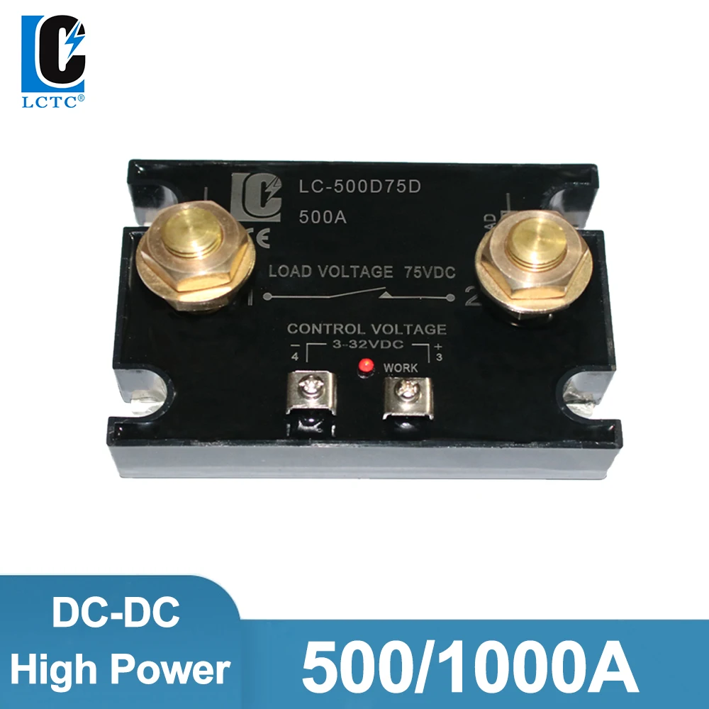 SSR 500A 1000A DC-DC Solid State Relay Voltage DC Relay DC Battery DC Motor 500DD 1000DD
SSR 500A 1000A DC-DC Solid State Relay Voltage DC Relay DC Battery DC Motor 500DD 1000DD