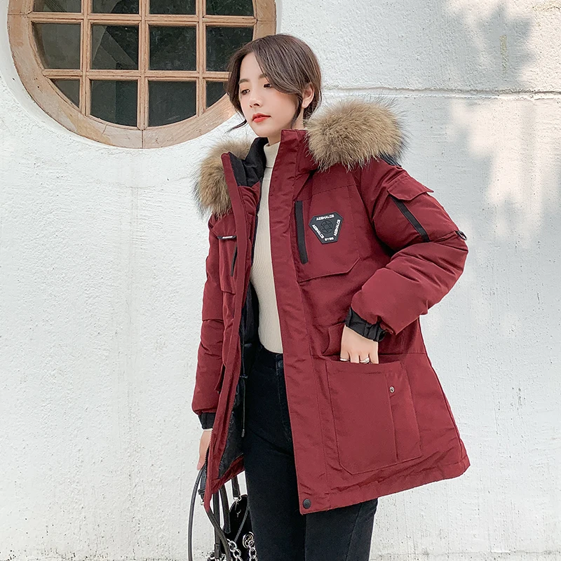 Korean Style Women Long Parkas Winter Hooded Jacket Thick Pattern With Fur Collar Cotton Coat Femme Ropa De Mujer
Korean Style Women Long Parkas Winter Hooded Jacket Thick Pattern With Fur Collar Cotton Coat Femme Ropa De Mujer