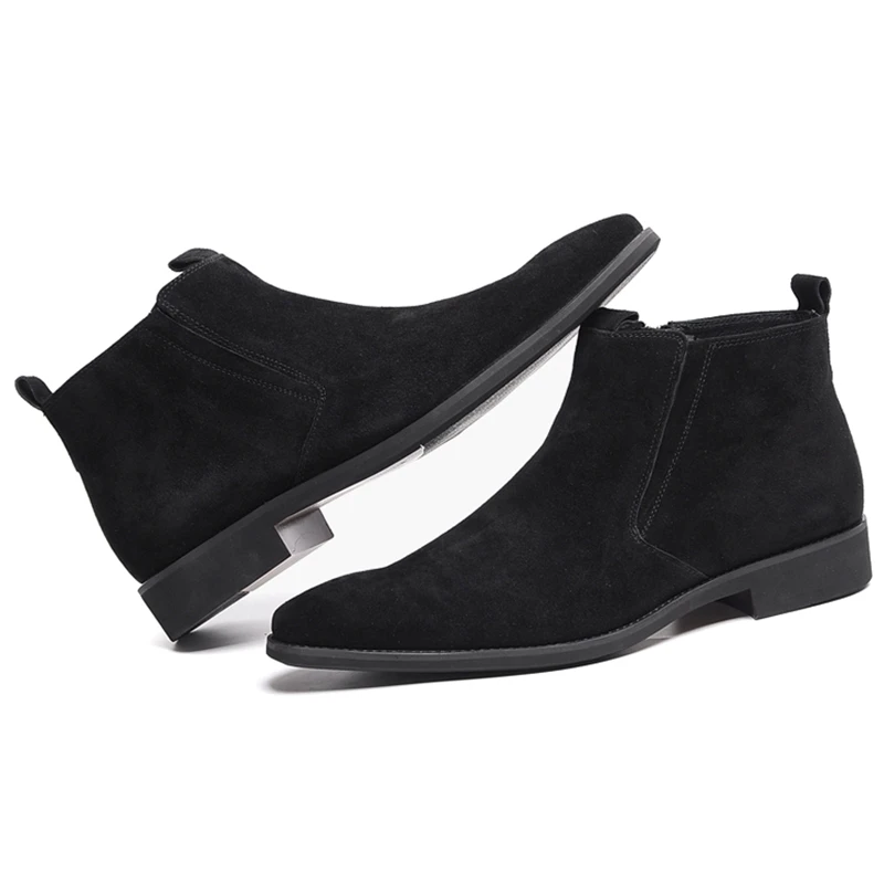 Italian Genuine Leather Formal Dress Man Ankle Boots Cow Suede Pointed Toe Zipper Flats Handmade Men's Cowboy Riding Shoes WF183
Italian Genuine Leather Formal Dress Man Ankle Boots Cow Suede Pointed Toe Zipper Flats Handmade Men's Cowboy Riding Shoes WF183