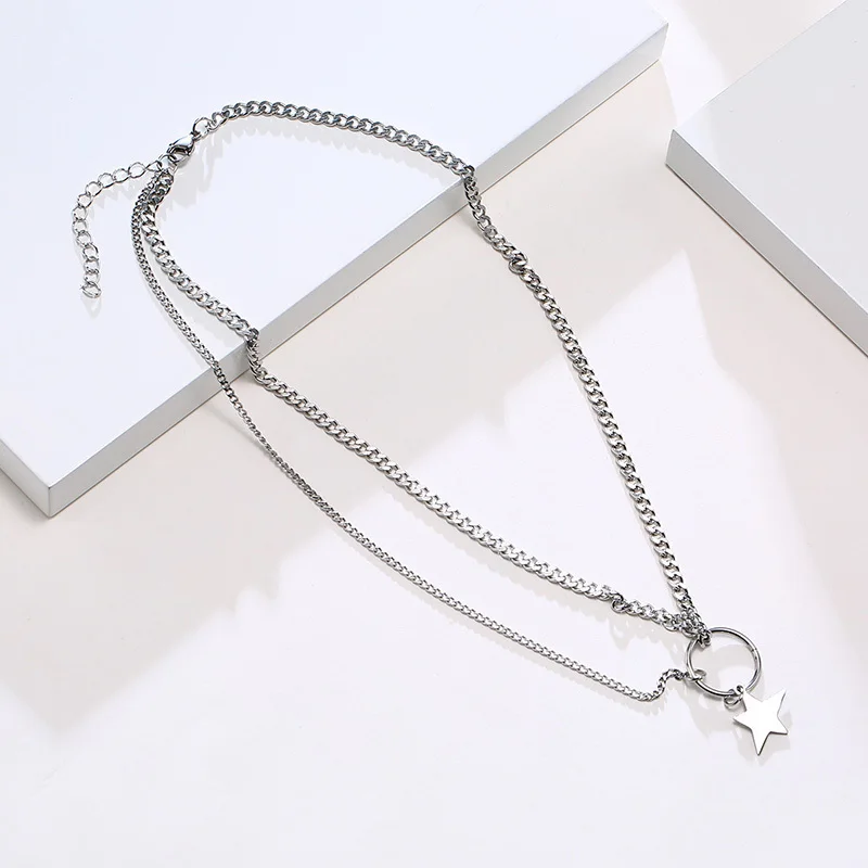 Vnox Stylish Cool Layered Necklaces for Women Men, Irregular Star Charm Pendant, Stainless Steel Metal Cuban Links Punk Collar
Vnox Stylish Cool Layered Necklaces for Women Men, Irregular Star Charm Pendant, Stainless Steel Metal Cuban Links Punk Collar