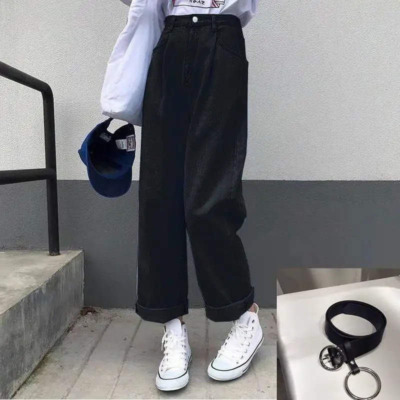 Jeans Women Solid Vintage High Waist Wide Leg Denim Trousers Simple Students All-match Loose Fashion Harajuku Womens Chic Casual
Jeans Women Solid Vintage High Waist Wide Leg Denim Trousers Simple Students All-match Loose Fashion Harajuku Womens Chic Casual