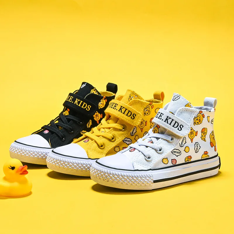 2021 Spring Fashion Cute High-top Children Canvas Boys Girls Little Yellow Duck Cartoon High Sneakers Kids Leisure School Shoes
2021 Spring Fashion Cute High-top Children Canvas Boys Girls Little Yellow Duck Cartoon High Sneakers Kids Leisure School Shoes