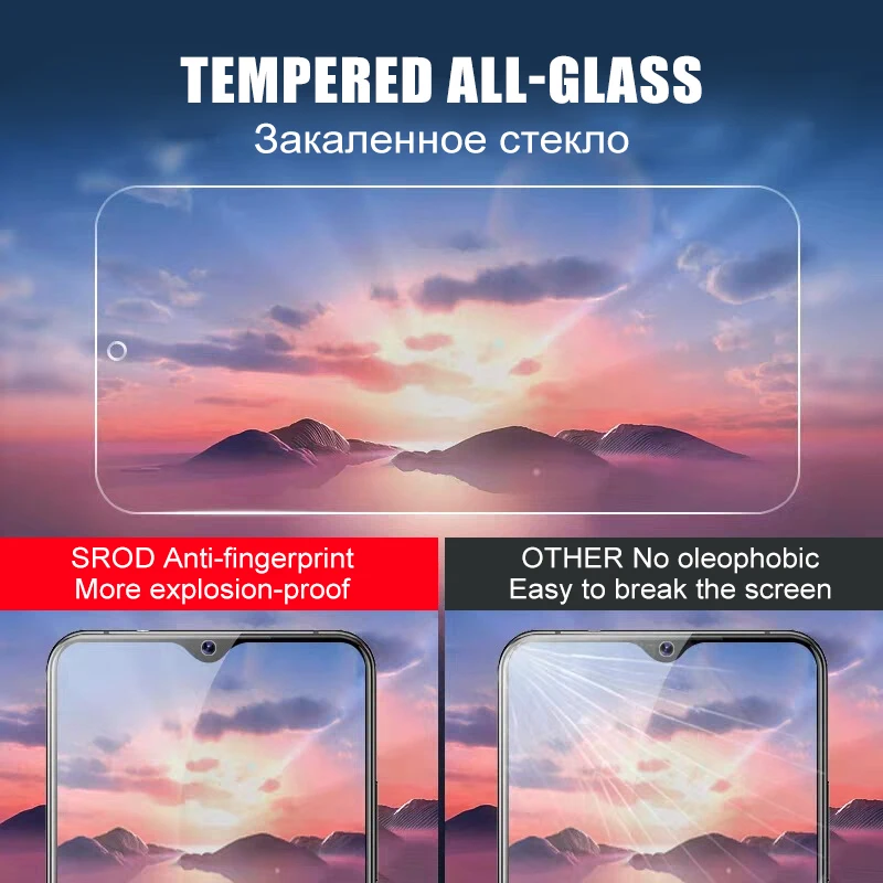 Закаленное защитное стекло для Xiaomi Redmi Note 10 8 9 7 6 5 Pro 8T 9S Защита экрана 9A 8A 7A 6A