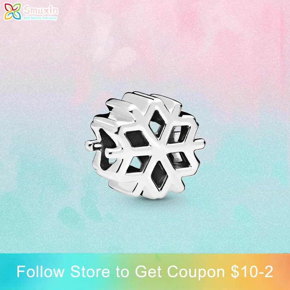 Smuxin 925 Sterling Silver Bead Polished Snowflake Charms fit Original Pandora Bracelets Women Jewelry Making Girl Birthday Gift
Smuxin 925 Sterling Silver Bead Polished Snowflake Charms fit Original Pandora Bracelets Women Jewelry Making Girl Birthday Gift