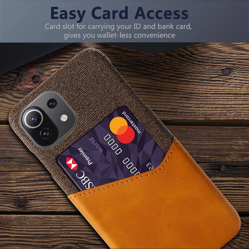 Febric Card Holder Cover For Xiaomi Mi 11 Lite 5G Ultra Poco F3 X3 11i 11X Cloth Texture Antiskid Case For Redmi Note 10 Pro 10S 
Febric Card Holder Cover For Xiaomi Mi 11 Lite 5G Ultra Poco F3 X3 11i 11X Cloth Texture Antiskid Case For Redmi Note 10 Pro 10S