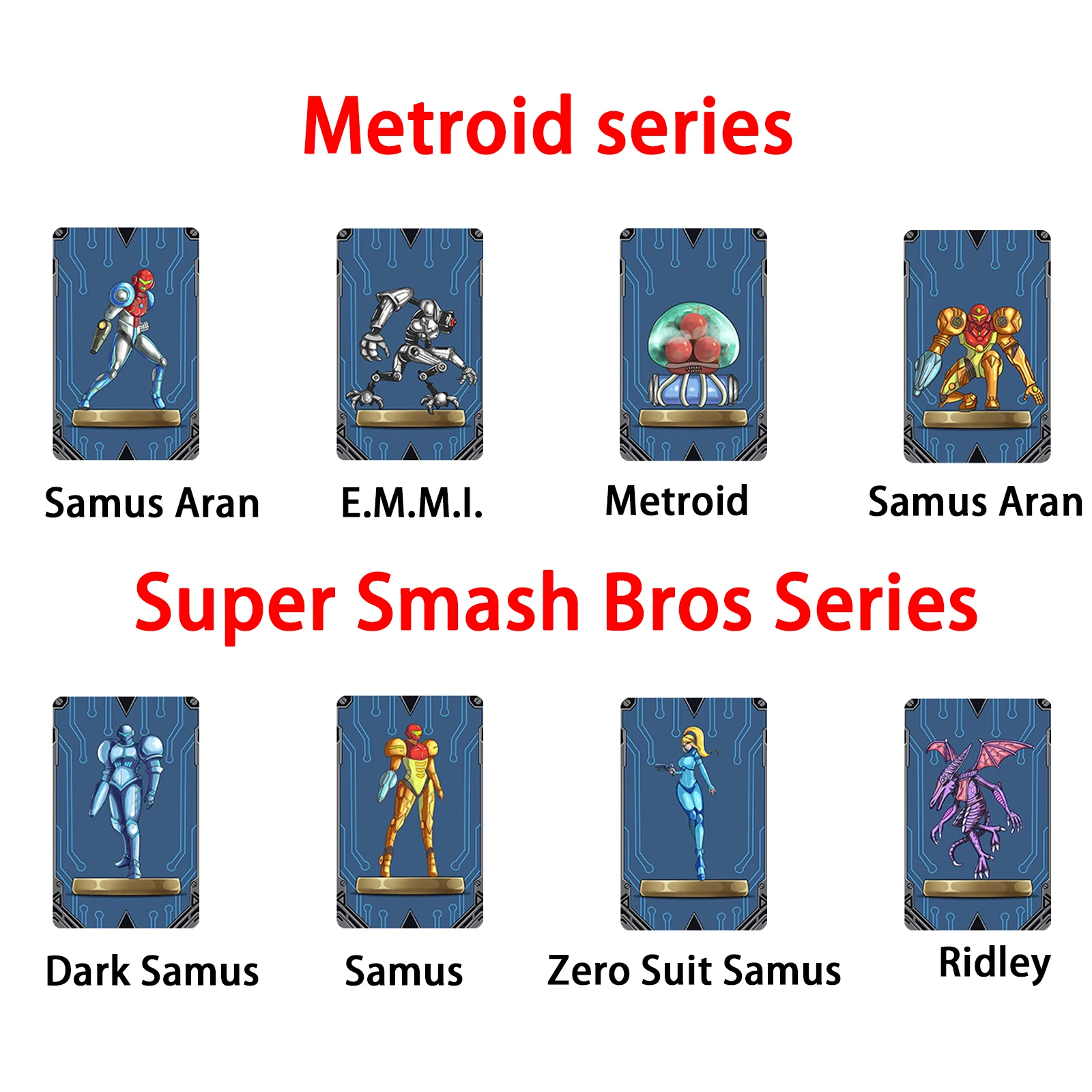 8PCS New Metroid-Dread Series Samus Aran E.M.M.I Amiibo-Card for Nintendo Switch OLED Lite
8PCS New Metroid-Dread Series Samus Aran E.M.M.I Amiibo-Card for Nintendo Switch OLED Lite