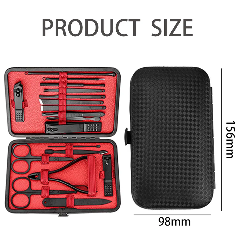 18Pcs/Set Manicure Set Nail Cutters Stainless Steel Nail Kit Professional Set 18 In 1 Nail Art Manicure Tools With Case
18Pcs/Set Manicure Set Nail Cutters Stainless Steel Nail Kit Professional Set 18 In 1 Nail Art Manicure Tools With Case