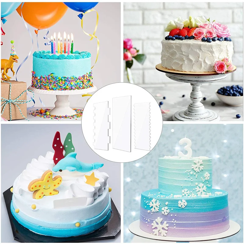 6-piece Acrylic Cake Edge More Transparent Transparent Cake Decoration Comb Tooth Set Smooth Striped Edge Cake Scraper
6-piece Acrylic Cake Edge More Transparent Transparent Cake Decoration Comb Tooth Set Smooth Striped Edge Cake Scraper