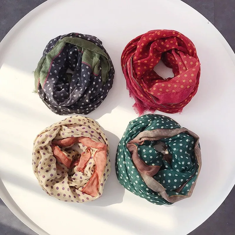 Зимний хлопковый шарф в горошек с небольшими кисточками, Женская шаль Bufanda Mujer, осень 2020, женский модный длинный шарф, шаль из пашмины 
Зимний хлопковый шарф в горошек с небольшими кисточками, Женская шаль Bufanda Mujer, осень 2020, женский модный длинный шарф, шаль из пашмины