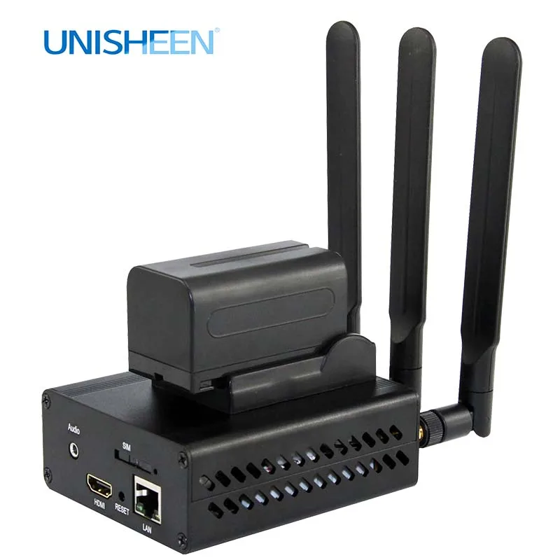 Unisheen SRT 4G LTE H.264 H.265 WIFI HDMI видео передатчик Датчик Ip Rtmps прямая трансляция