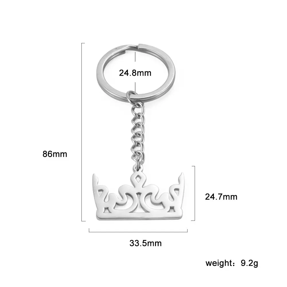 My Shape Romantic Crown Keychain For Men Women Silver Color Stainless Steel Key Ring Chain Fashion Jewelry llaveros originales
My Shape Romantic Crown Keychain For Men Women Silver Color Stainless Steel Key Ring Chain Fashion Jewelry llaveros originales