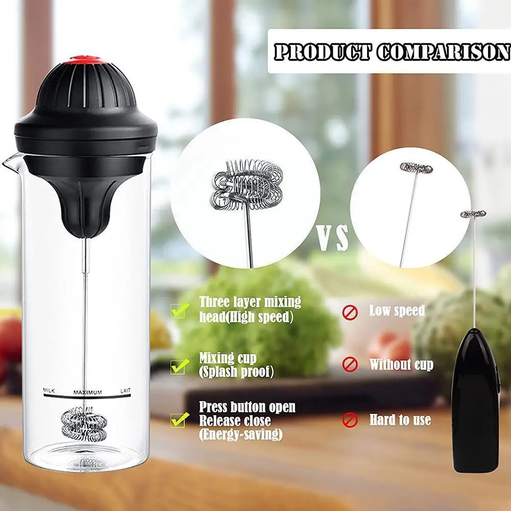 New Automatic Electric Milk Frother Cup Egg Beater Coffee Stirrer Cup Whisk Cup Home Mixer Blender Jug Kitchen Cup S4D3
New Automatic Electric Milk Frother Cup Egg Beater Coffee Stirrer Cup Whisk Cup Home Mixer Blender Jug Kitchen Cup S4D3