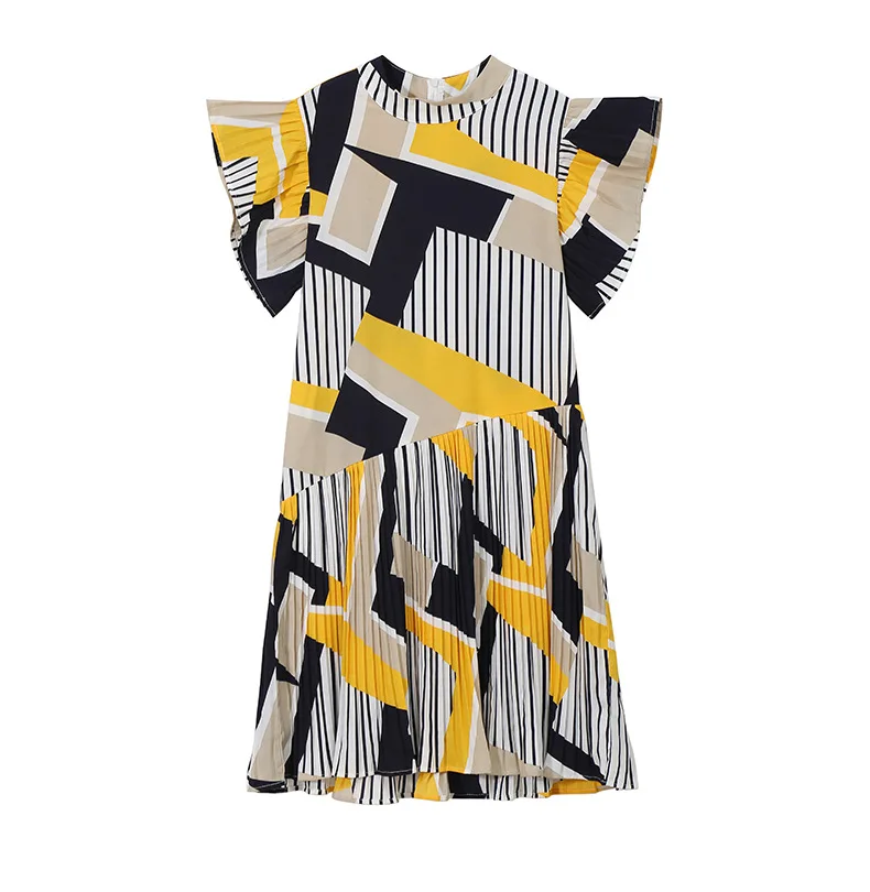Vestido Mujer Verano Printed Flare Sleeves Korean Plus Size Summer Dresses Loose Knee-length Pleated Dress New Vestidos playa
Vestido Mujer Verano Printed Flare Sleeves Korean Plus Size Summer Dresses Loose Knee-length Pleated Dress New Vestidos playa