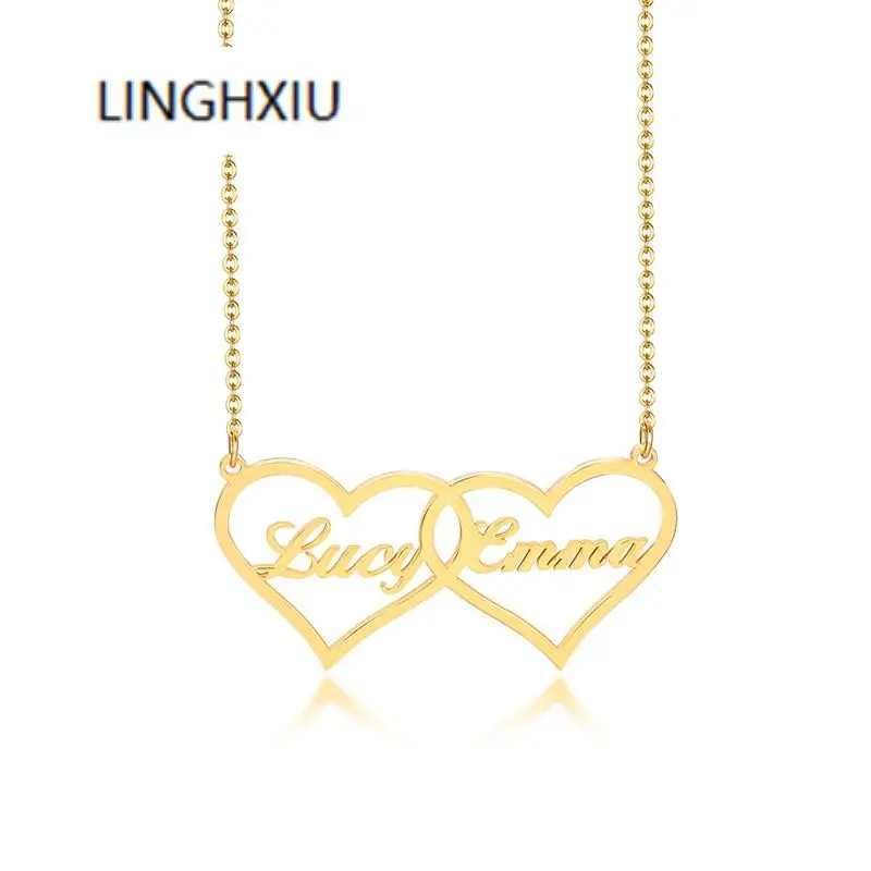 Personalized Double Heart Name Necklace Pendant for Women Custom Letter Initial Grils Adjustable Chain
Personalized Double Heart Name Necklace Pendant for Women Custom Letter Initial Grils Adjustable Chain