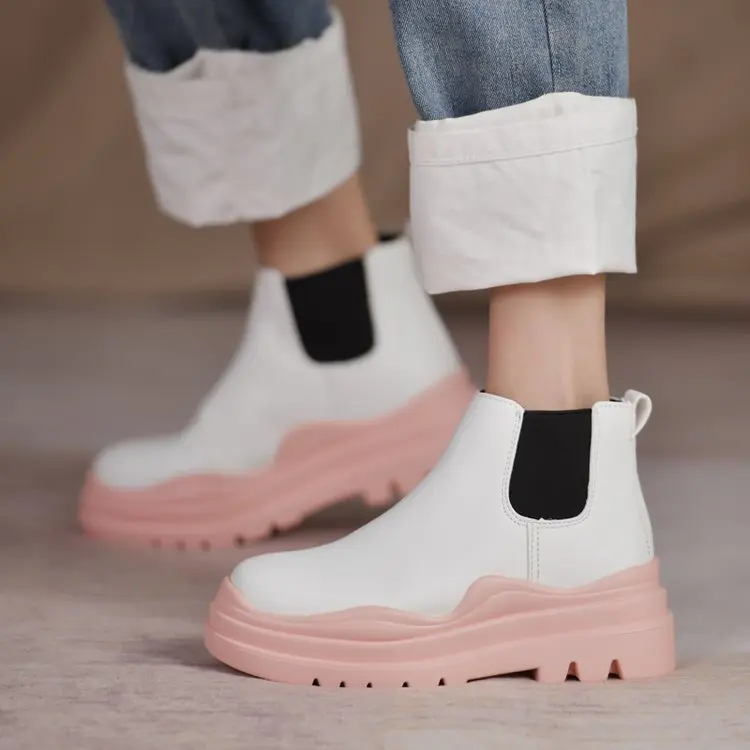 Ladies Chelsea Boots Non-slip Ankle Boots Ladies PU Leather Platform Flat Shoes Ladies Non-slip Casual New Style
Ladies Chelsea Boots Non-slip Ankle Boots Ladies PU Leather Platform Flat Shoes Ladies Non-slip Casual New Style