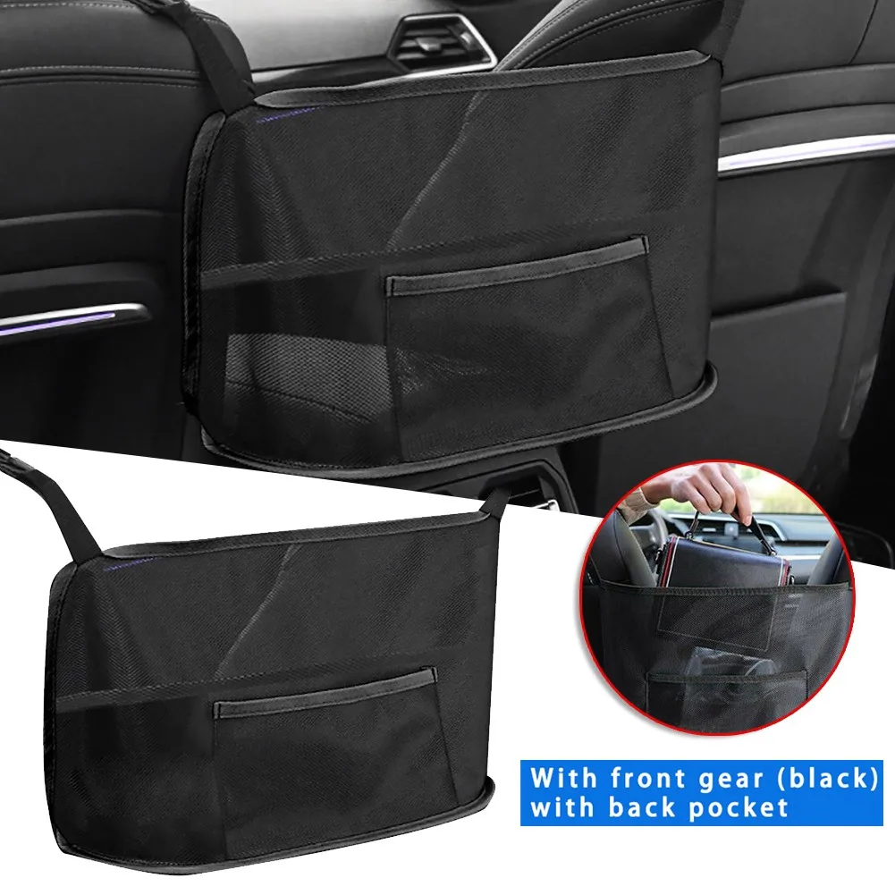 40*24CM Car Net Pocket Advinced Bag Black Handbag Organizer Seat Side Storage