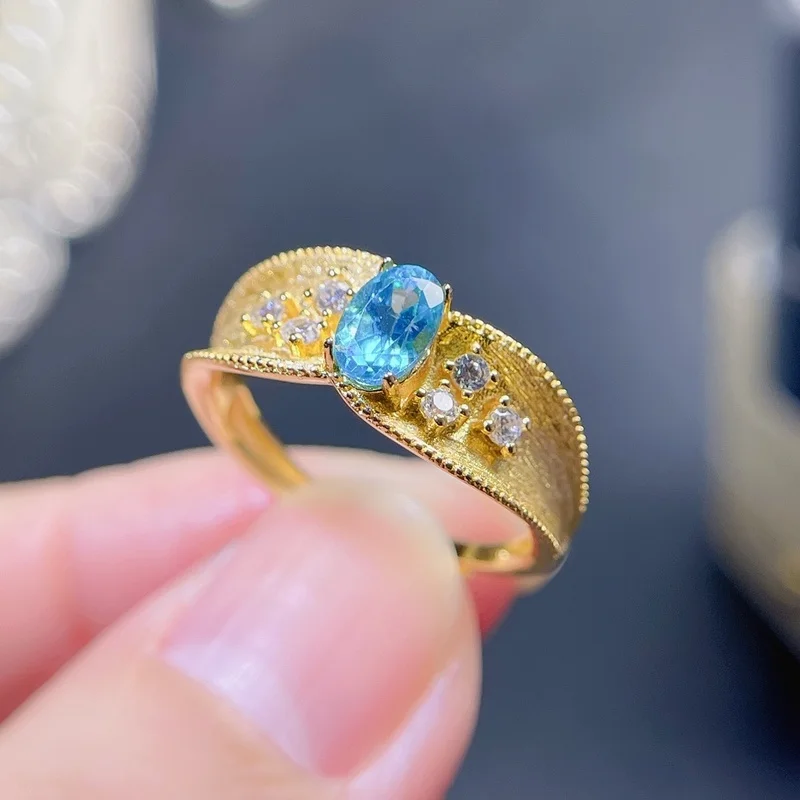 YULEM New Arrival Natural Apatite Ring with Stone of 4X6mm and 925 Sterling Silver for Women Classic Design Wear as Gift Jewelry
YULEM New Arrival Natural Apatite Ring with Stone of 4X6mm and 925 Sterling Silver for Women Classic Design Wear as Gift Jewelry