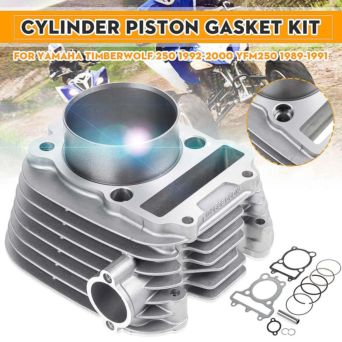 Motorcycle Cylinder Kit 4BD-11310-01-00 for Yamaha Bear Tracker 250 Timberwolf 250 Moto-4 250 YFM250
Motorcycle Cylinder Kit 4BD-11310-01-00 for Yamaha Bear Tracker 250 Timberwolf 250 Moto-4 250 YFM250