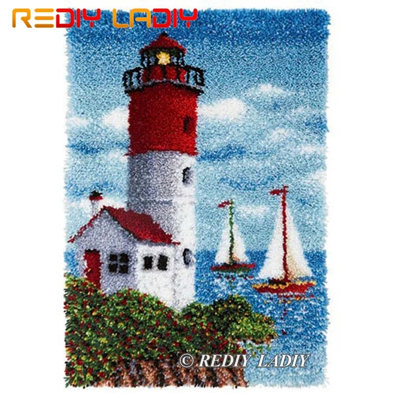 Latch Hook Kits Make Your Own Rug Coast Lighthouse Tapestry Crocheting Cushion Mat DIY Carpet Rug Printed Canvas Hobby & Crafts
Latch Hook Kits Make Your Own Rug Coast Lighthouse Tapestry Crocheting Cushion Mat DIY Carpet Rug Printed Canvas Hobby & Crafts