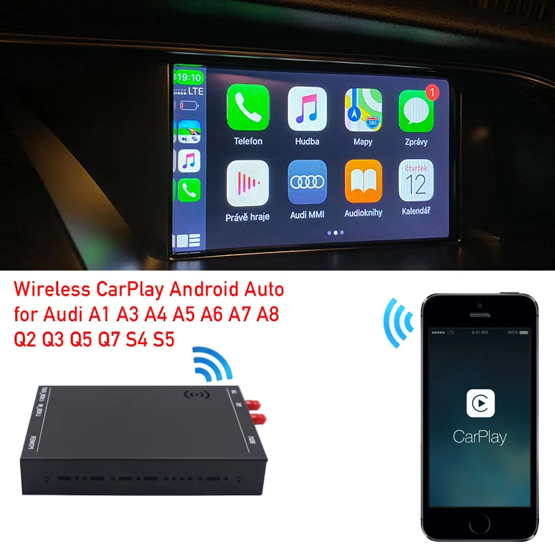 Беспроводной модуль для активации Apple CarPlay Wi-Fi Audi A3 A4 A5 A6 A7 A8 Q3 Q5 Q7 S4 S5 MMI 3G 2G