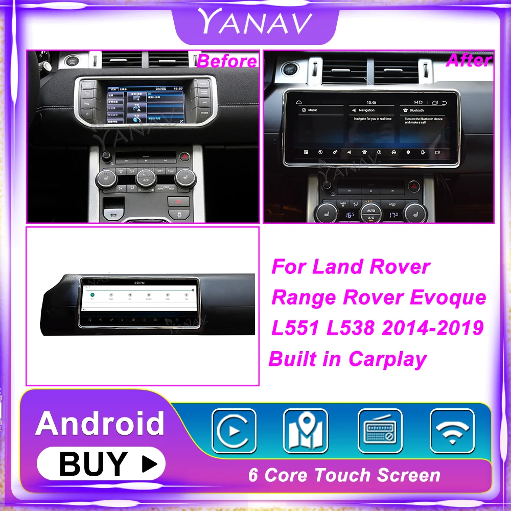 Car Radio For Land Rover Range Rover Evoque L551 L538 2014-2019 Android 2Din stereo receiver Multimedia MP3 Player with Carplay
Car Radio For Land Rover Range Rover Evoque L551 L538 2014-2019 Android 2Din stereo receiver Multimedia MP3 Player with Carplay