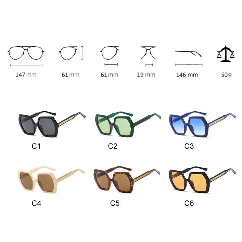Emosnia Unisex Cool Oversized Square Sunglasses Men Women New Fashion Vintage Large Hexagon Sun Glasses For Street Snap UV400
Emosnia Unisex Cool Oversized Square Sunglasses Men Women New Fashion Vintage Large Hexagon Sun Glasses For Street Snap UV400