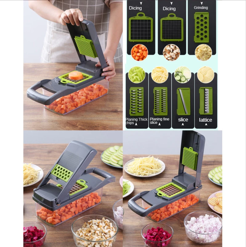 Multifunctional Vegetable Mandoline Cutter Fruit Slicer Multifunctional Potato Peeler Carrot Grater Kitchen Accessories with Dra
Multifunctional Vegetable Mandoline Cutter Fruit Slicer Multifunctional Potato Peeler Carrot Grater Kitchen Accessories with Dra