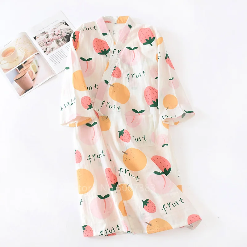 Japanese Cotton Thin Kimono Pajamas Woman Bathrobe Summer Yukata Leisure Sleepwear Nightgown Japanese Traditional Clothing
Japanese Cotton Thin Kimono Pajamas Woman Bathrobe Summer Yukata Leisure Sleepwear Nightgown Japanese Traditional Clothing