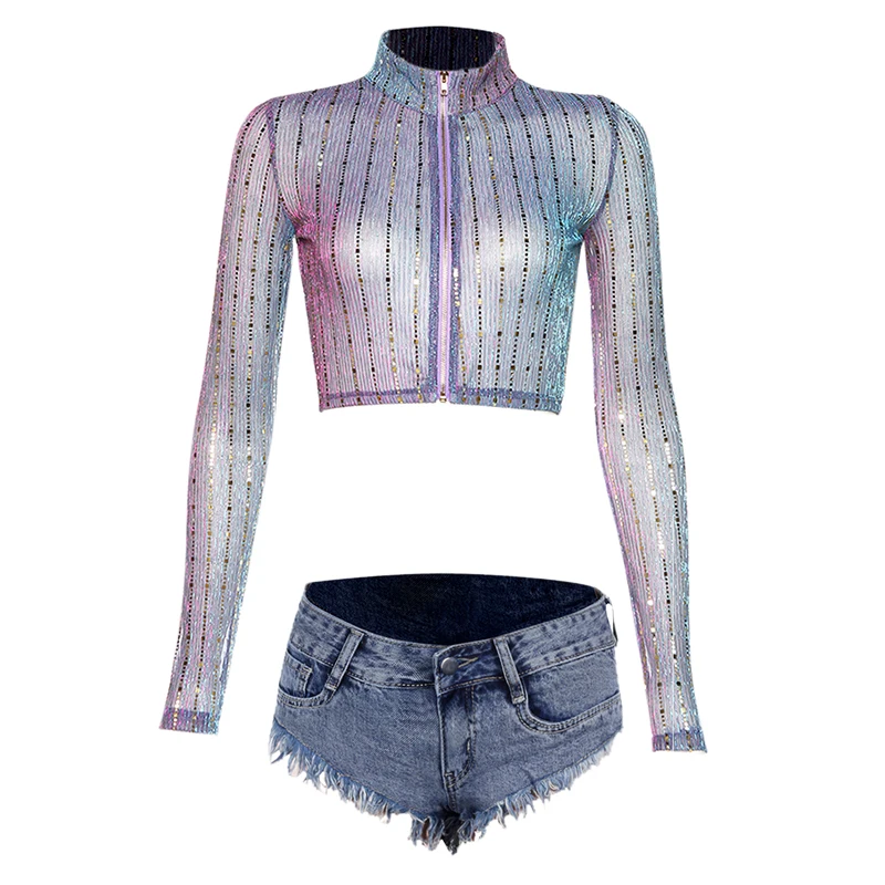 Sexy Hip Hop Dance Clothes For Adult Jazz Dance Wear DJ DS Stage Costume Dancer Outfits Designer Clothes Shiny Crop Tops DL7008
Sexy Hip Hop Dance Clothes For Adult Jazz Dance Wear DJ DS Stage Costume Dancer Outfits Designer Clothes Shiny Crop Tops DL7008