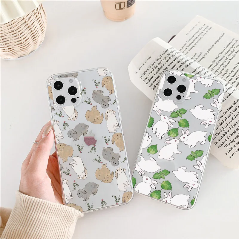 Cartoon Cute Rabbit Animal Clear Phone Case for iphone X XS MAX XR 11 12 13 Pro Max 7 8 plus SE 2020 Back Soft Transparent Cover
Cartoon Cute Rabbit Animal Clear Phone Case for iphone X XS MAX XR 11 12 13 Pro Max 7 8 plus SE 2020 Back Soft Transparent Cover