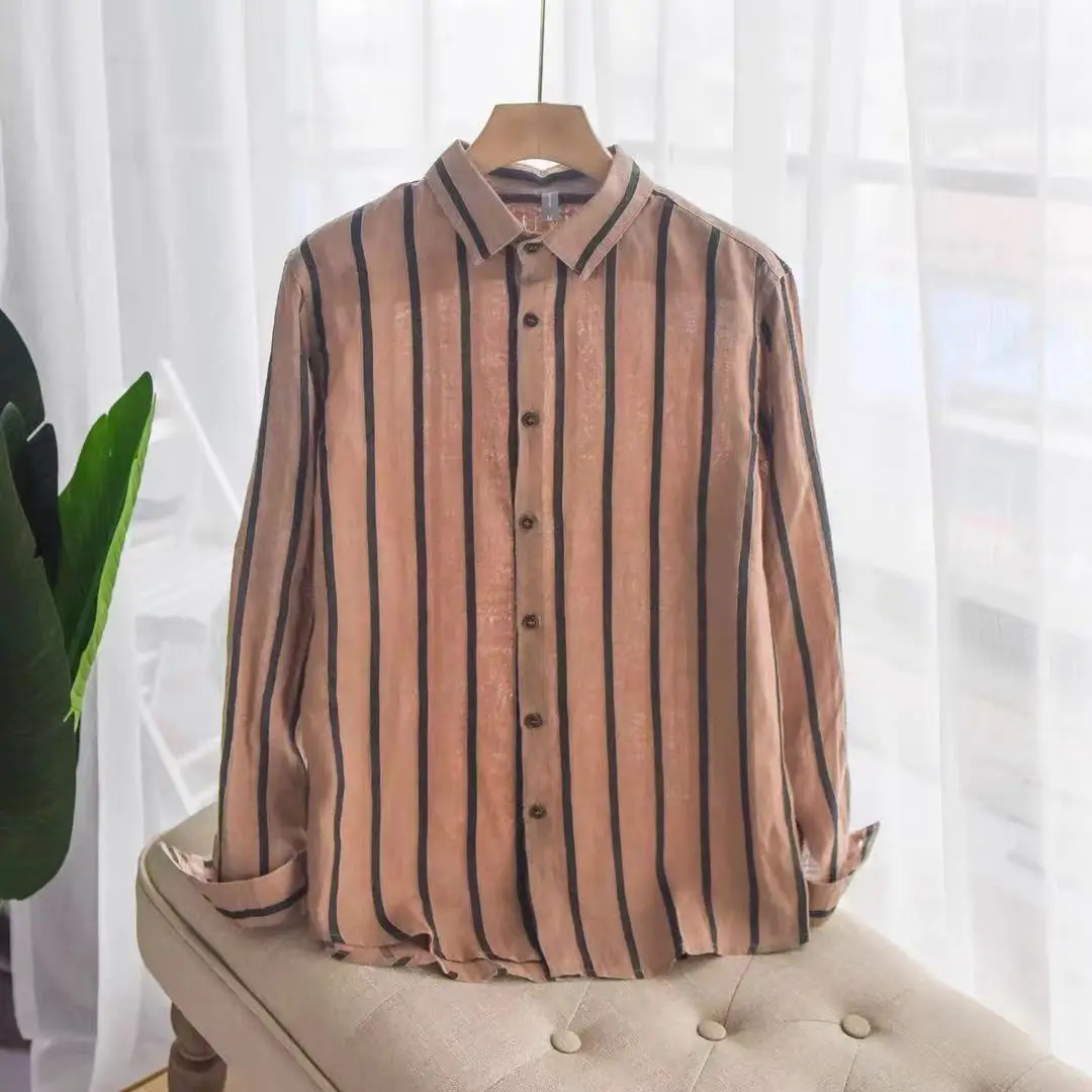 Men 's Shirt Korean Youth Four Seasons Polo Collar Stripes Long Sleeve Casual Thin Loose Shirt Coat
Men 's Shirt Korean Youth Four Seasons Polo Collar Stripes Long Sleeve Casual Thin Loose Shirt Coat