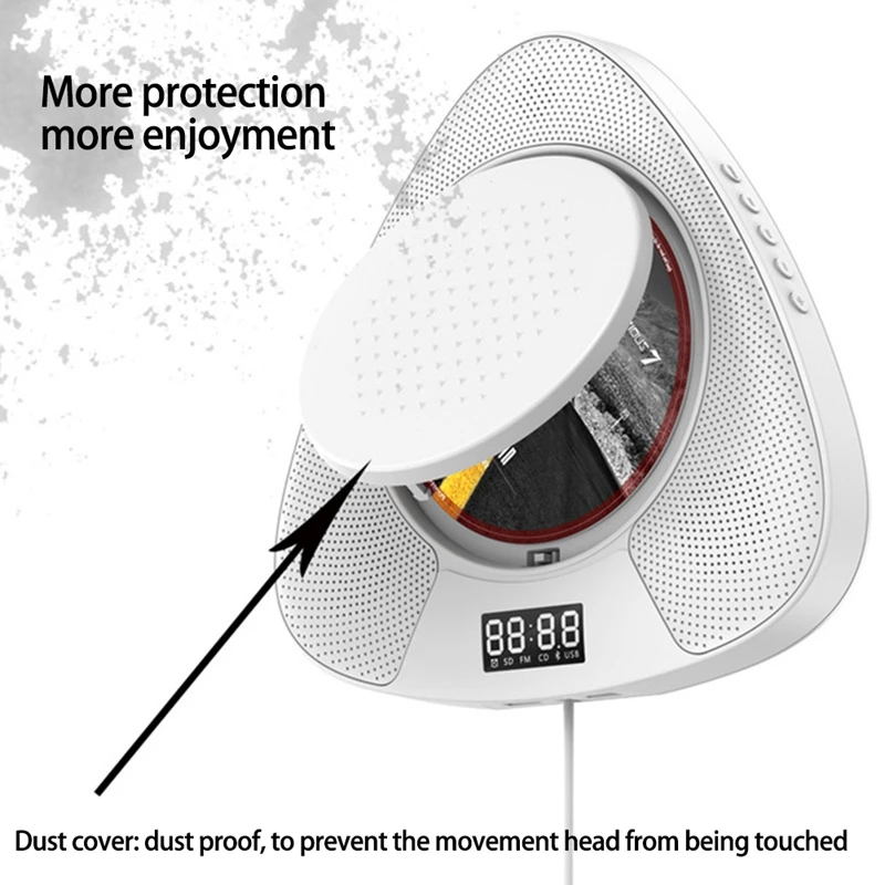 Wireless CD Player Portable Home CD Player Wall-Mounted Player with Radio Function
Wireless CD Player Portable Home CD Player Wall-Mounted Player with Radio Function