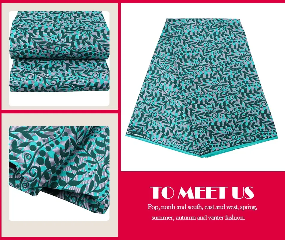 Ankara African Prints Batik Pagne Fabric Mint green Africa Real Wax Refreshing Sewing Wedding Dress 100% Polyester Tissu FP6190
Ankara African Prints Batik Pagne Fabric Mint green Africa Real Wax Refreshing Sewing Wedding Dress 100% Polyester Tissu FP6190