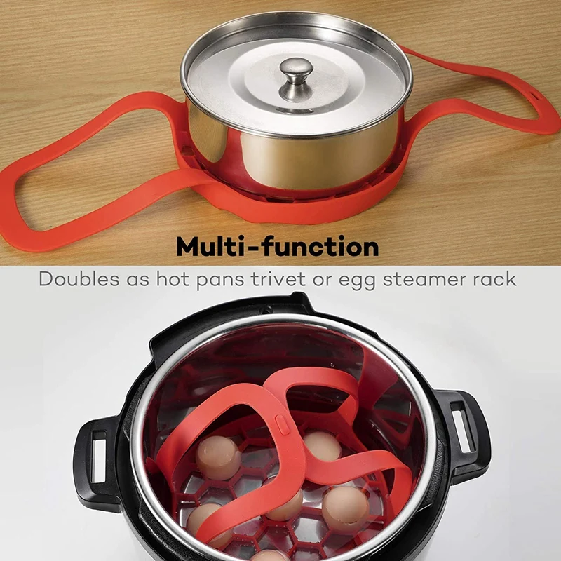 LBER Silicone Sling Lifter Accessories Compatible with Instant Pot 6 Qt and 8 Qt, and Other Brand Pressure Cookers, Red
LBER Silicone Sling Lifter Accessories Compatible with Instant Pot 6 Qt and 8 Qt, and Other Brand Pressure Cookers, Red