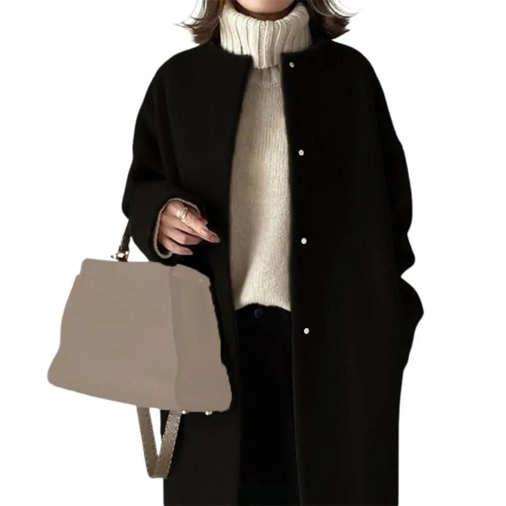 Loose Trendy Casual Pure Color Winter Coat One Size Winter Trench Button Decor for Shopping
Loose Trendy Casual Pure Color Winter Coat One Size Winter Trench Button Decor for Shopping