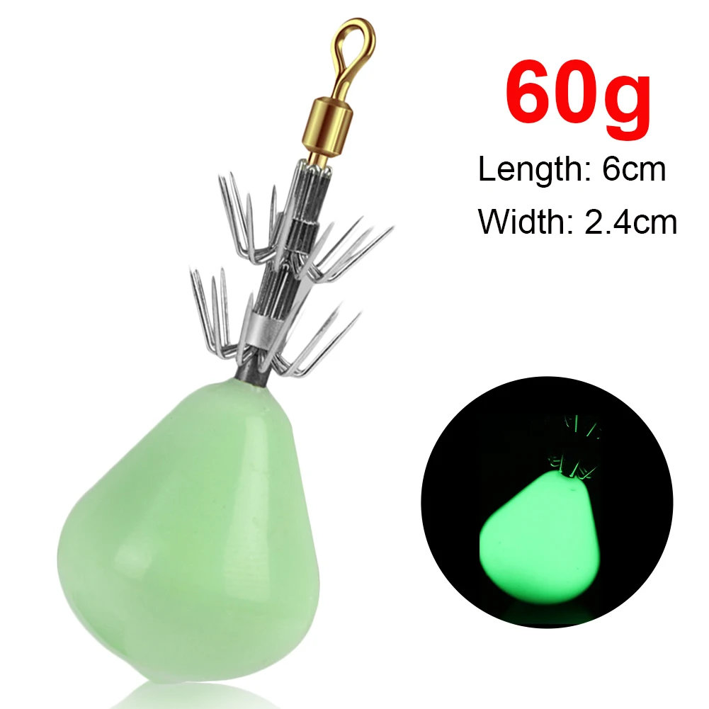 Luminous Fishing Lure Hook Soft Rubber Fishing Swivel Squid Jig Artificial Cuttlefish Glowing Bait Hook Night Fishing Tackle
Luminous Fishing Lure Hook Soft Rubber Fishing Swivel Squid Jig Artificial Cuttlefish Glowing Bait Hook Night Fishing Tackle