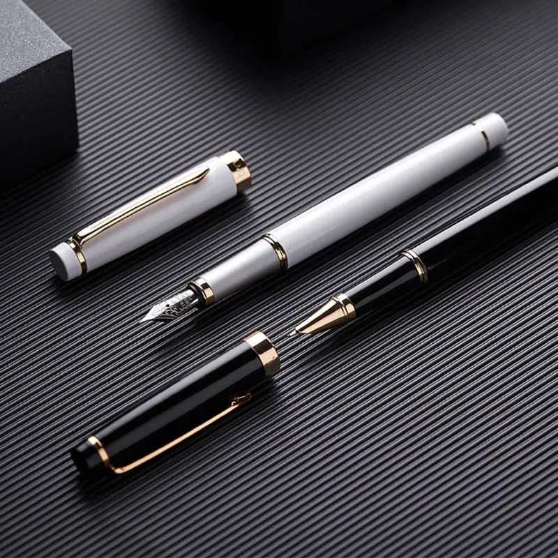 Classical Business Fountain Pen Metal Signature Calligraphy Pens with Gift Box Student Office School Supplies
Classical Business Fountain Pen Metal Signature Calligraphy Pens with Gift Box Student Office School Supplies