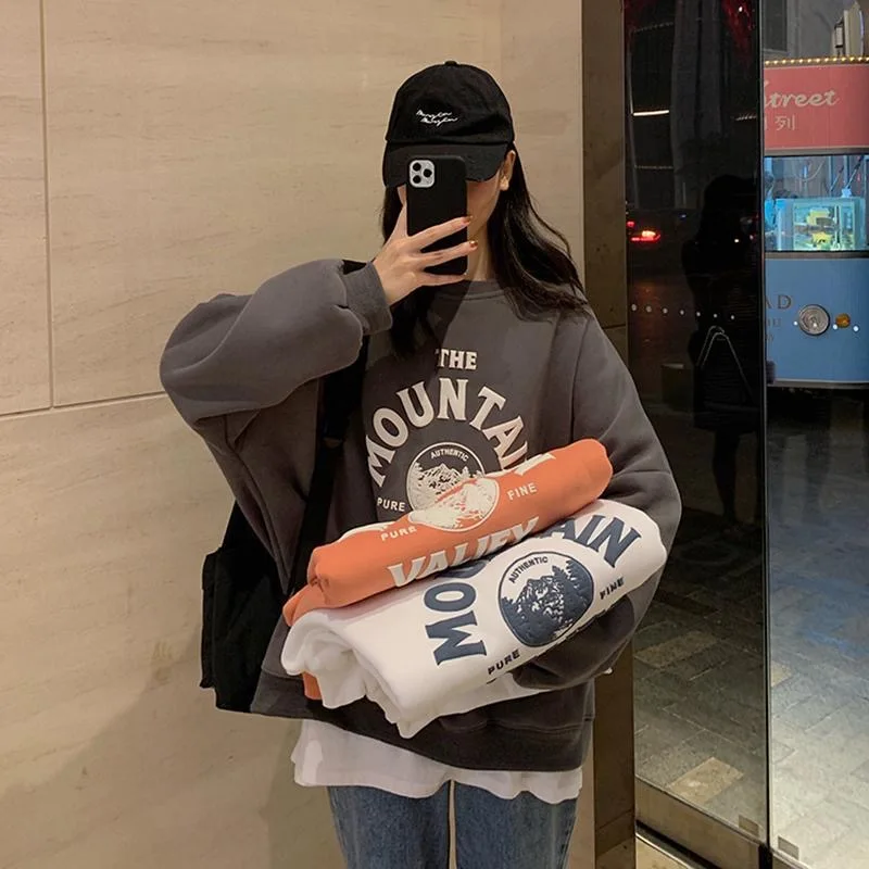 Hoodies Women Velvet Thick Warm High Quality Letter Printed Womens Sweatshirt All-match Loose 2XL Harajuku Streetwear BF Casual
Hoodies Women Velvet Thick Warm High Quality Letter Printed Womens Sweatshirt All-match Loose 2XL Harajuku Streetwear BF Casual