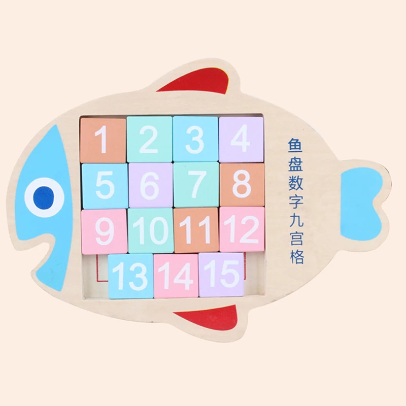 Creative Kids Math Toys Wooden Fish Shape Digital Numbers 1-15 Brain Teaser Huarong Road Toys For Children IQ Developmental Gift
Creative Kids Math Toys Wooden Fish Shape Digital Numbers 1-15 Brain Teaser Huarong Road Toys For Children IQ Developmental Gift