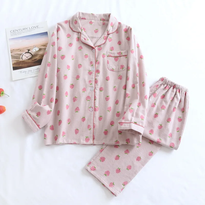 Chemise De Nuit Coton Pour Femme Spring/autumn Pure Cotton Strawberry Pajamas Women New Comfy Loose Long Sleeve Family Pijamas
Chemise De Nuit Coton Pour Femme Spring/autumn Pure Cotton Strawberry Pajamas Women New Comfy Loose Long Sleeve Family Pijamas